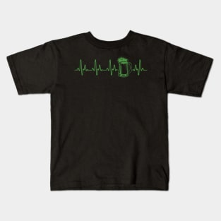 St Patricks day drinking irish st patricks outfit saint patricks day beer green Heartbeat T-Shirt Kids T-Shirt